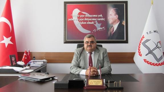 İlçe Milli Eğitim Müdürü Sayın Mehmet AKDOĞAN ´ın 29 Ekim Cumhuriyet Bayramı Kutlama Mesajı